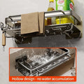 No Drill Adhesive Type Kitchen Organizer Kitchen Shelf Cleaning Cloth Storage Draining Rack Household Detergent Sponge Rack