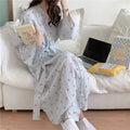 Small Fresh Sweet Plaid Cherry Robe Nightgown Female | SAMAG