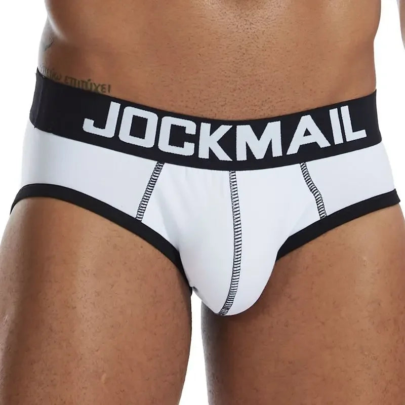 JOCKMAIL Brand Mens Bikini Underwear Cotton Classic Basics Sexy Men Briefs U Convex Calzoncillos Hombre Cueca Gay Men Panties