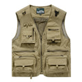 Men's Fishing Vest Breathable Multi Pocket Outdoor Mountaineering Cycling Camping Travel Photography Men's Sports Vest