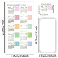 2Pcs 2026  Calendar Stickers Monthly Planner Stickers Labels For Diy Scrapbook Journals Notebooks Scheduling School Office