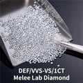 Messi Jewelry 0.9mm- 3.0mm 1ct CVD Melee Lab Grown Diamonds DEF VVS-VS Round Brilliant Full Cut Little Diamond Wholesale