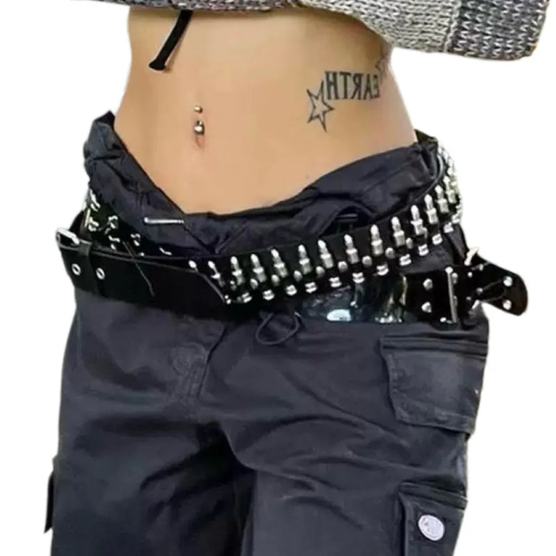 Hot Selling Punk Rivet Belts for Men Women, European American Style Studded Waist Belt, Fashion Versatile Jeans Belt for Casual Party Cosplay Gifts