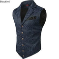 2026 Men's Fashion Jacket  Suit Vest Steampunk Gothic Waistcoat Men's Casual Vest Stage Performance Costume Evening Party Vests