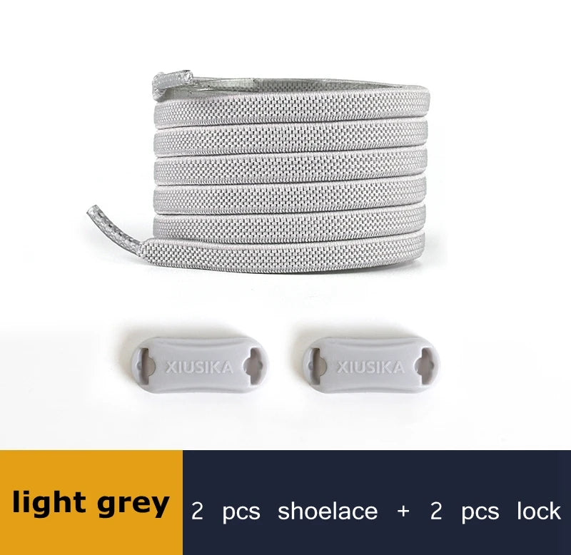 Elastic Shoe Laces Buckle Lock No Tie Shoelaces Sneakers Flat Woven Shoelace without Ties Kids Adult Rubber Bands for Shoes