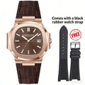 New Specht & Söhne 40MM Rose Gold Japan Miyota 8215 Movt Automatic Mechanical Men Watch Steel Sapphire Crystal 50M Waterproof