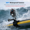 ANSVICAM 4K HD Mini Wifi Action Camera 6-axis Stabilization POV Vlog Camera with Charging Case Magnetic Waterproof Thumb Bodycam