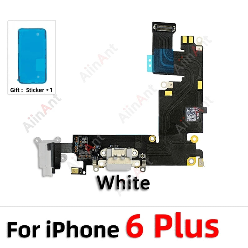 OEM Bottom USB Mic Board Quick Charger Dock Connector Charging Port Flex Cable For iPhone SE 1 2 3 6 6s Plus + Sticker