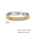 15MM Chunky Watch Band Bracelets for Men,19CM Magnetic Stainless Steel Links Wristband,Stylish Jewelry Gifts for Dad Husband Son