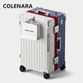 COLENARA 20"24"26"28"30"32 Inch Rolling Luggage High Quality Suitcase Aluminum Frame Boarding Box Large Capacity Trolley Case