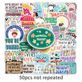 50 Pcs Mental Health Journal Stickers - Inspirational Creative English Text Graffiti, Waterproof AnimeWorlds Store