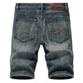 Summer Shorts Jeans Men Denim Pants Stretch Dark Blue | SAMAG