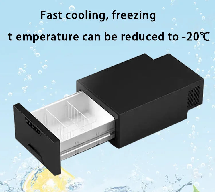 Portable 30L Drawer Fridge 12V 24V Car Refrigerator Freezer Compressor 12V Fridge for RV