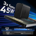 45W Super Fast Charger & USB-C Data Cable - Portable Adapter for Samsung Galaxy S24/S23/S22/S25 Ultra/S21 Plus/Note 20