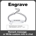 Customized Heart Bracelet for Little Girl Boy, Engravable ID Name Bracelet, Personalized Stainless Steel Chain Birthday Gift
