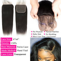 Queenlike 5x5 Lace Closure With Bundles Brazilian Weave 30 40 Inch Straight Human Hair Bundles With 6X6/13X4 Frontal Closures