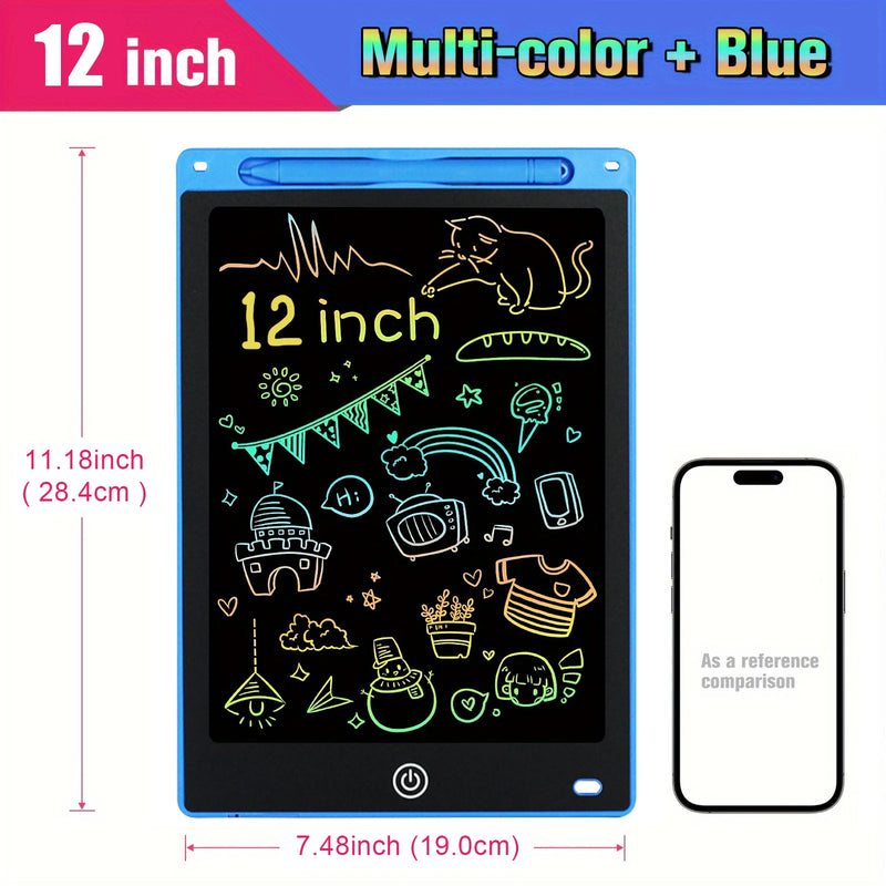 Tablettes électroniques 12 pouces, blocs d’écriture LCD, tableaux à dessin graphiques numériques pour enfants