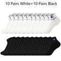 10/20/30 Pairs Ankle Socks Men Women Cotton Brand | SAMAG