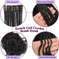 14” French Curls Braiding Hair Pre Braided Synthetic Box Braids Crochet Curl Ends French Curl Crochet Braids for Women And Kids