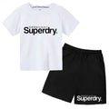 Kids Summer Casual Letter Print Breathable Tees+Short | SAMAG
