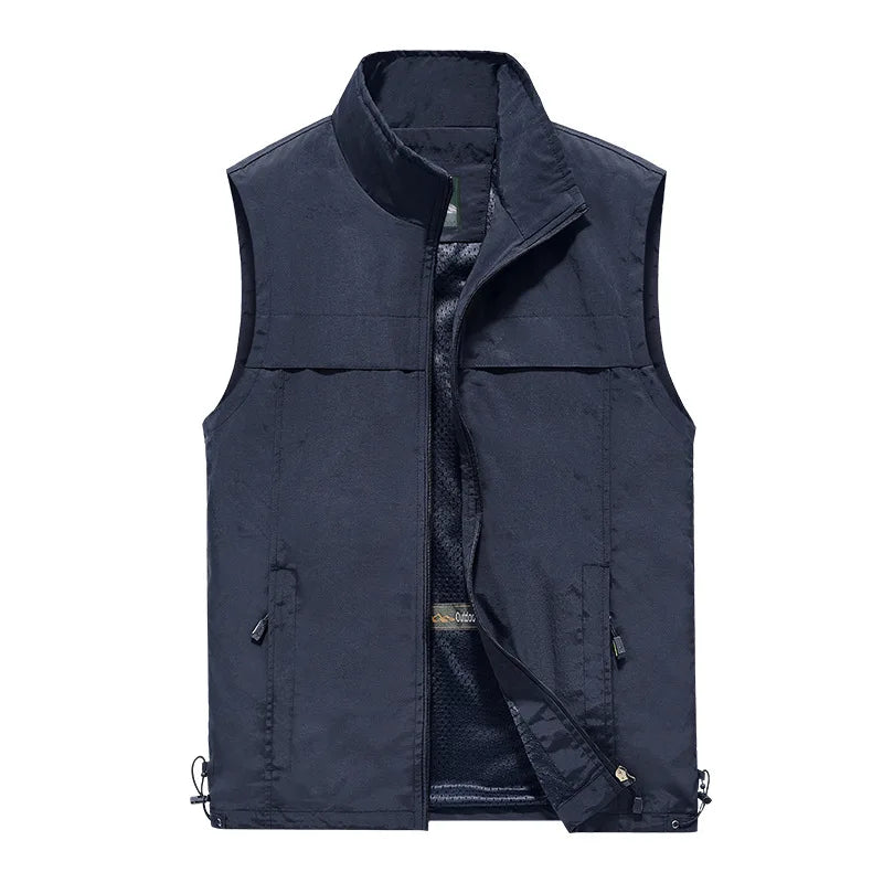 Vest Men's Outdoor Vest Casual Spring and Autumn Thin Middle-aged and Elderly Photography Fishing Vest