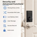 Jodays 4-in-1 Fingerprint Smart Deadbolt Lock, Keyless Entry Door Lock with Keypad Bluetooth App Auto Lock, Alexa & Google Assistant Supported(Gateway Required, Not Included), Easy Installation