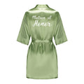 Satin Silk Robes Plus Size Wedding Bathrobe Bride | SAMAG