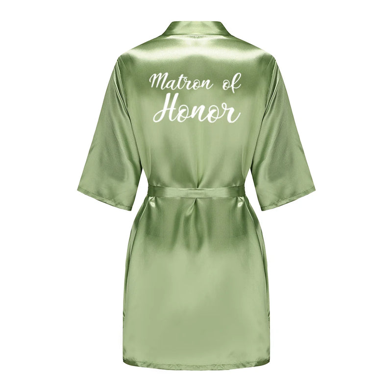 Satin Silk Robes Plus Size Wedding Bathrobe Bride | SAMAG