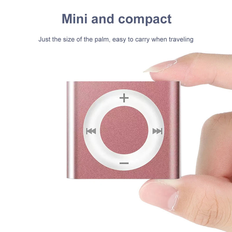 MP3 Player Student Sports Running Metal Clip-on Music Walkman Ultra Thin TF Card 64G Expansion Loudspeaker Mp3 Music Player