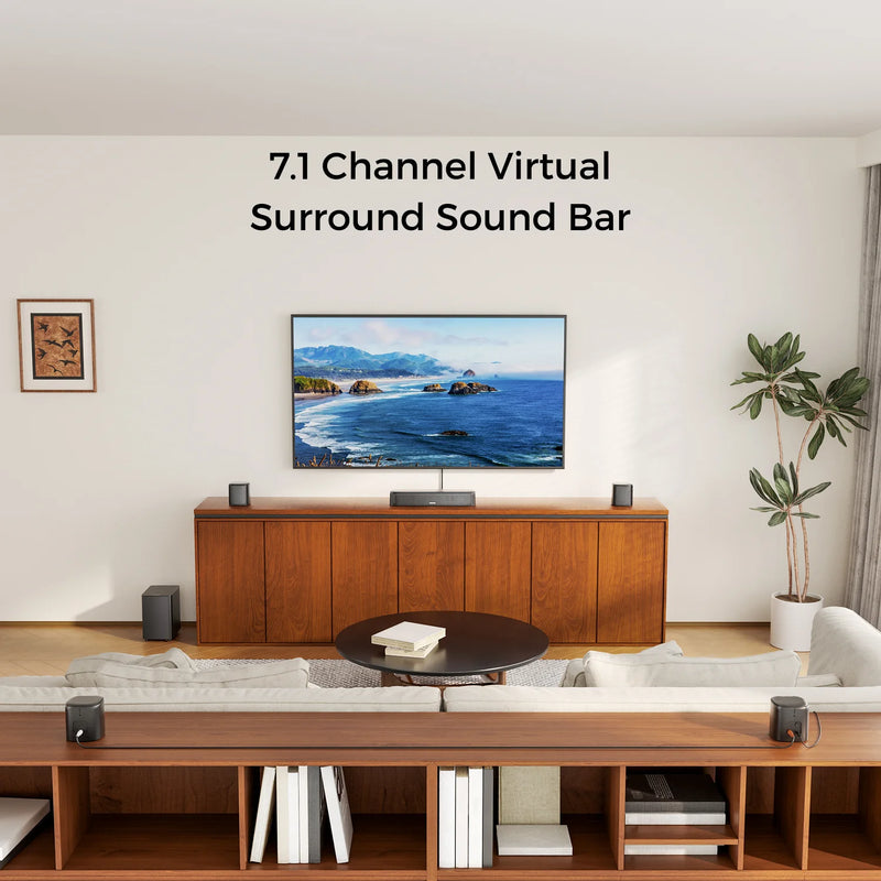 ULTIMEA 7.1ch Virtual Surround Sound Bar, Sound Bar for Smart TV with 4 Surround Speakers, Surround Sound System, App Control