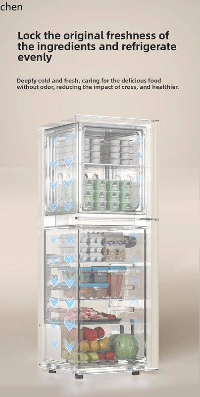 refrigerator retro single door double door small household kitchen refrigerated and frozen mini