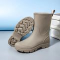 Thick-soled wear-resistant rubber shoes for men and women, mid-calf waterproof anti-slip fishing construction site rain boots