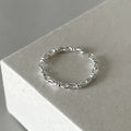 VENTFILLE 925 Sterling Silver Ring for Women Girl Gift Retro Open Trend Unique Design Geometric Asymmetric Jewelry Dropship