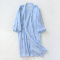 2026 New Men's 100% Cotton Gauze Bath Robes Loose Thin Japanese Kimono Pajamas for Men Casual Lace Up Bathrobes V-Neck Nightgown