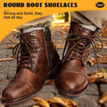 2 Pairs Work Boots Shoe Laces Diameter 4.5mm Heavy Duty Hiking Shoelaces for Men Women Round German Training Shoelace