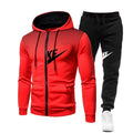 Autumn and winter zipper hooded sweatshirt + long pants set for men's new fashion casual outdoor fitness two - View 7 | SAMAG