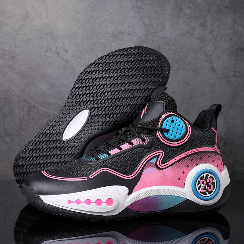 Men's Basketball Shoes Breathable Cushioning Non-Slip Wearable Runing Shoes Gym Training Athletic Basketball Sneakers for men