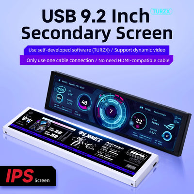 New 9.2 Inch USB-C Smart Screen IPS 1920x462 Secondary | SAMAG