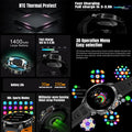 Hot New 1400mAh Big Battery Smart Watch Men Outdoor Flashlight IP68 Waterproof Bluetooth Call AMOLED Military Sports Smartwatch