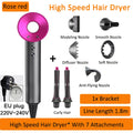 7 in 1 Hair Dryer Professional with Cold Hot Air Functionality Negative Lon Blow Quick Dry Leafless Salon Home Hairdryer