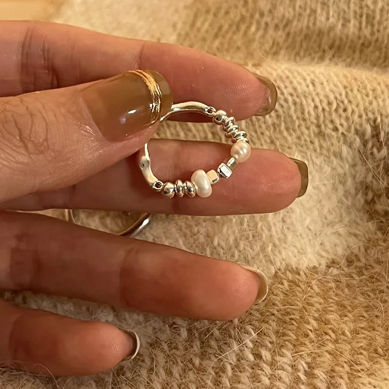 VENTFILLE 925 Sterling Silver Geometric Multilayer Round | SAMAG