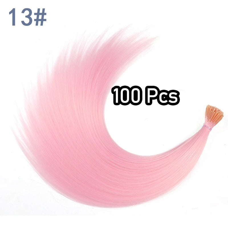 48Pcs Women's Colorful Synthetic Hair Extensions Set 38 Colors Tinsel Wig 26 Colors Feather Extensions Tool Kit for Hairdressing