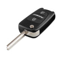 KEYYOU Flip Folding Remote Key Shell Case 3 Buttons Fit for Hyundai Accent Keyless Entry Fob Cover Car Alarm Housing