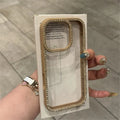 Luxury Transparent Diamond Jewelled Phone Case For iPhone 12 13 14 15 16 17 Pro Max Plus Glitter Clear Bumper Back Cases Cover
