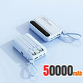 120W 500000mAh PowerBank Large Capacity 4 In1 Cables Intelligent Digital Display Light Portable Powerbank For iPhone Huawei 2026