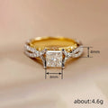 Vintage Diamond 18K White Gold Ring Gemstone Wedding Ring for Women Pure Topaz Bague Anel Jewelry Anillos De Bizuteria Gemstone