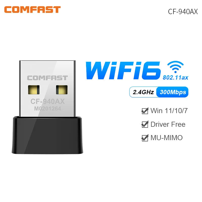 COMFAST AX600 Adaptador WiFi 6 USB Adapter 5GHz/2G Antena Para PC Dongle Network Card AX300 6 Cle De Rede - Visuel 7 | SAMAG