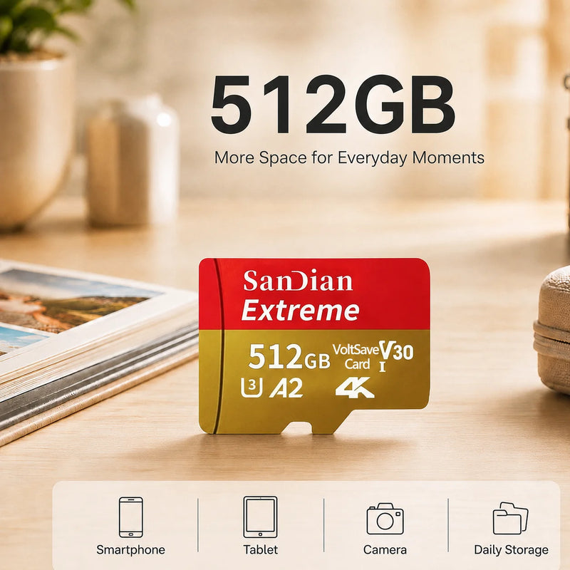 128GB 256GB Compact Micro TF/SD Memory Card Wide Compatibility SD Meomory Cards for Laptop PC Electronic Reader