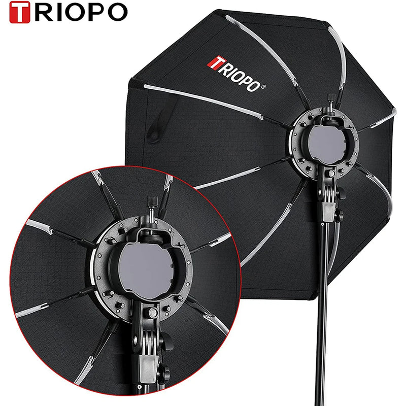 TRIOPO KX Softbox 55CM 65CM 90CM 120CM Foldable Octagon Umbrella Soft Box for Godox AD200Pro V1 V860III Yongnuo Speedlite  Light