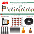 20M Smart Garden Timer Irrigation Set IPX5 Waterproof LCD Automatic Watering Controller Set With Rain Sensor for Farms
